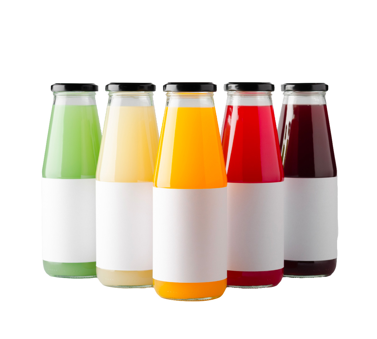 étiquette entourante sur bouteille en verre